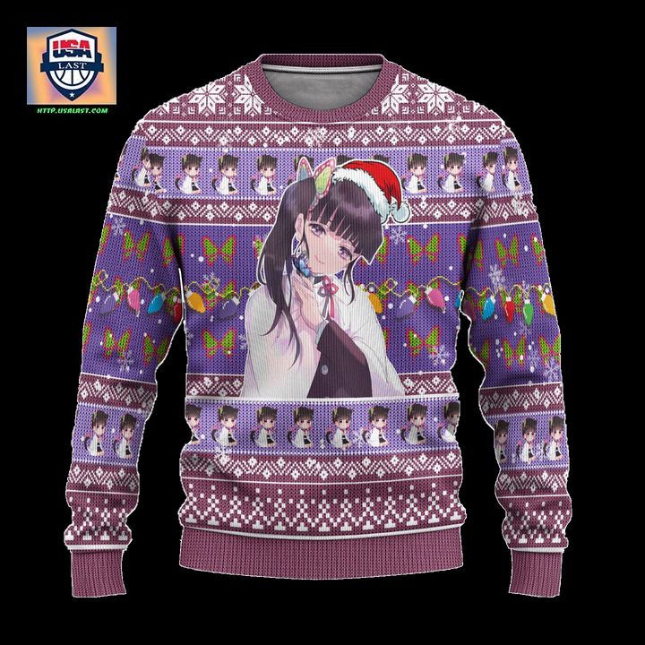 Demon Slayer Kanao Tsuyuri Anime Ugly Christmas Sweater Xmas Gift ? Usalast