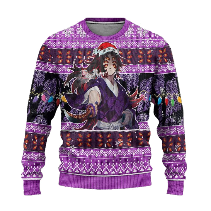 Demon Slayer Kokushibo Anime Ugly Christmas Sweater Xmas Gift ? Usalast