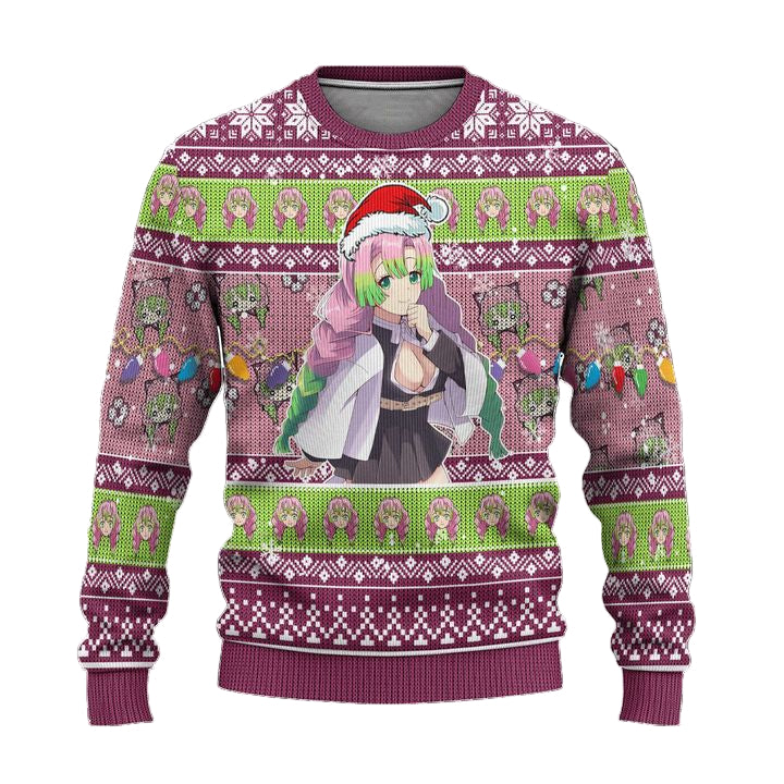 Demon Slayer Mitsuri Kanroji Anime Ugly Christmas Sweater Xmas Gift ? Usalast