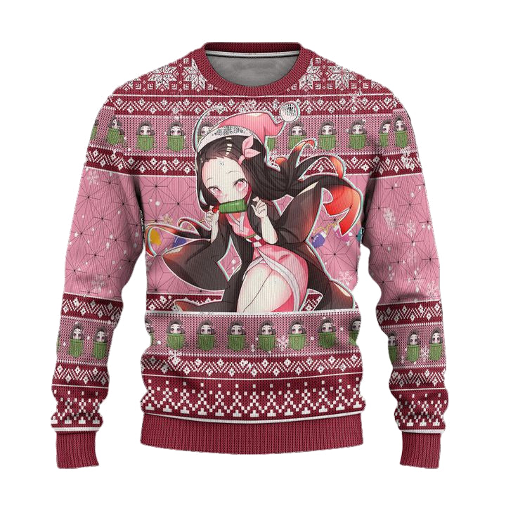 Demon Slayer Nezuko Kamado Anime Ugly Christmas Sweater Xmas Gift ? Usalast