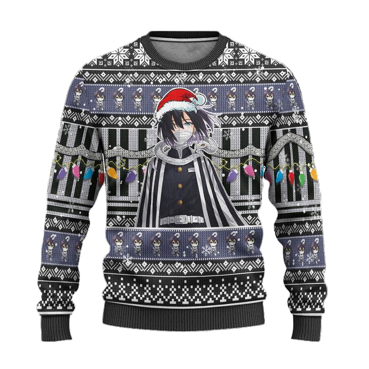 Demon Slayer Obanai Iguro Anime Ugly Christmas Sweater Xmas Gift ? Usalast