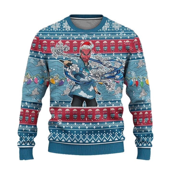 Demon Slayer Sakonji Urokodaki Anime Ugly Christmas Sweater Xmas Gift ? Usalast