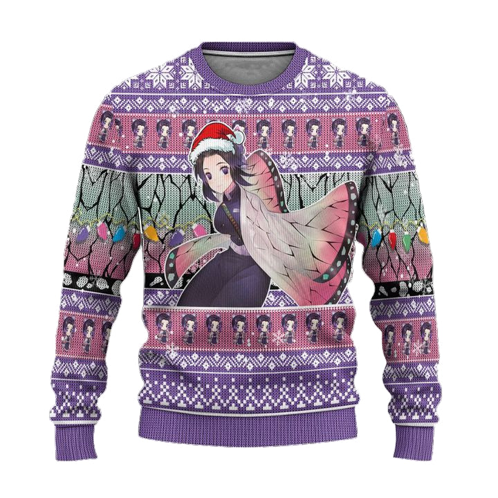 Demon Slayer Shinobu Kochou Anime Ugly Christmas Sweater Xmas Gift ? Usalast