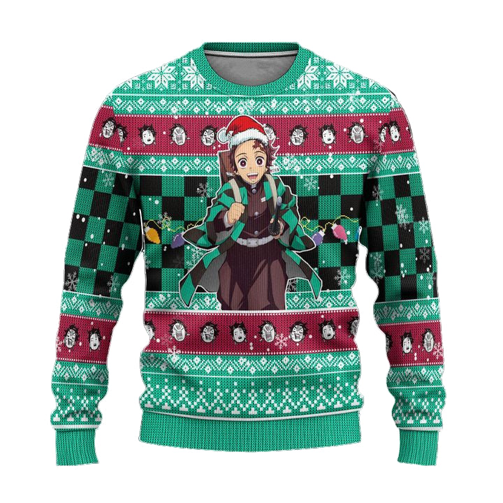 Demon Slayer Tanjiro Kamado Anime Ugly Christmas Sweater Xmas Gift ? Usalast