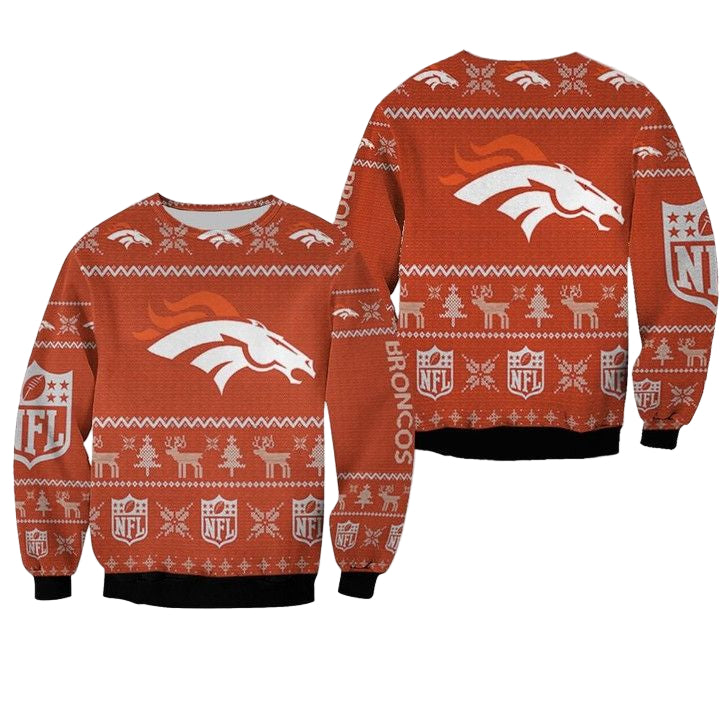 Denver Broncos Ugly Sweater Christmas 3D Sweater ? Usalast