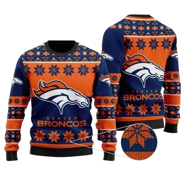 Denver Broncos Wool Ugly Christmas Sweater ? Usalast