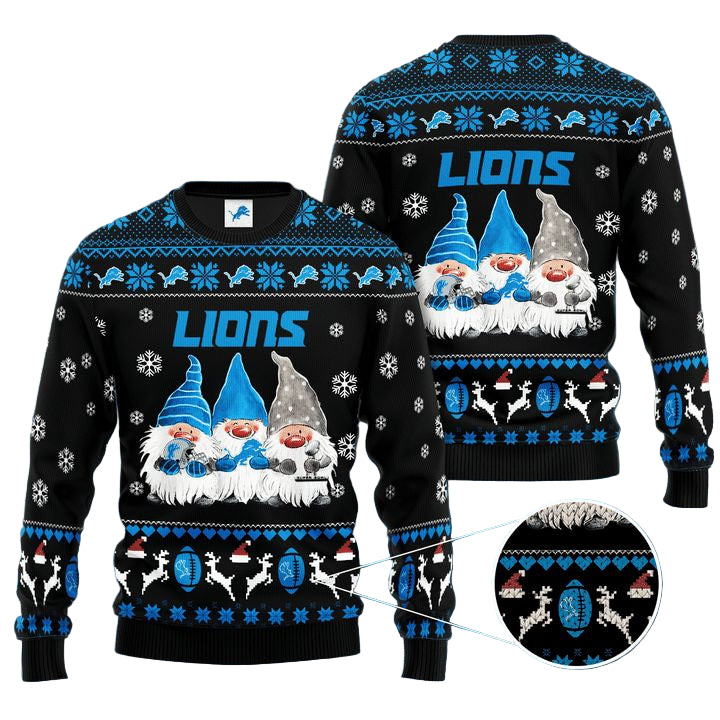 Detroit Lions Gnome De Noel Christmas Ugly Sweater ? Usalast