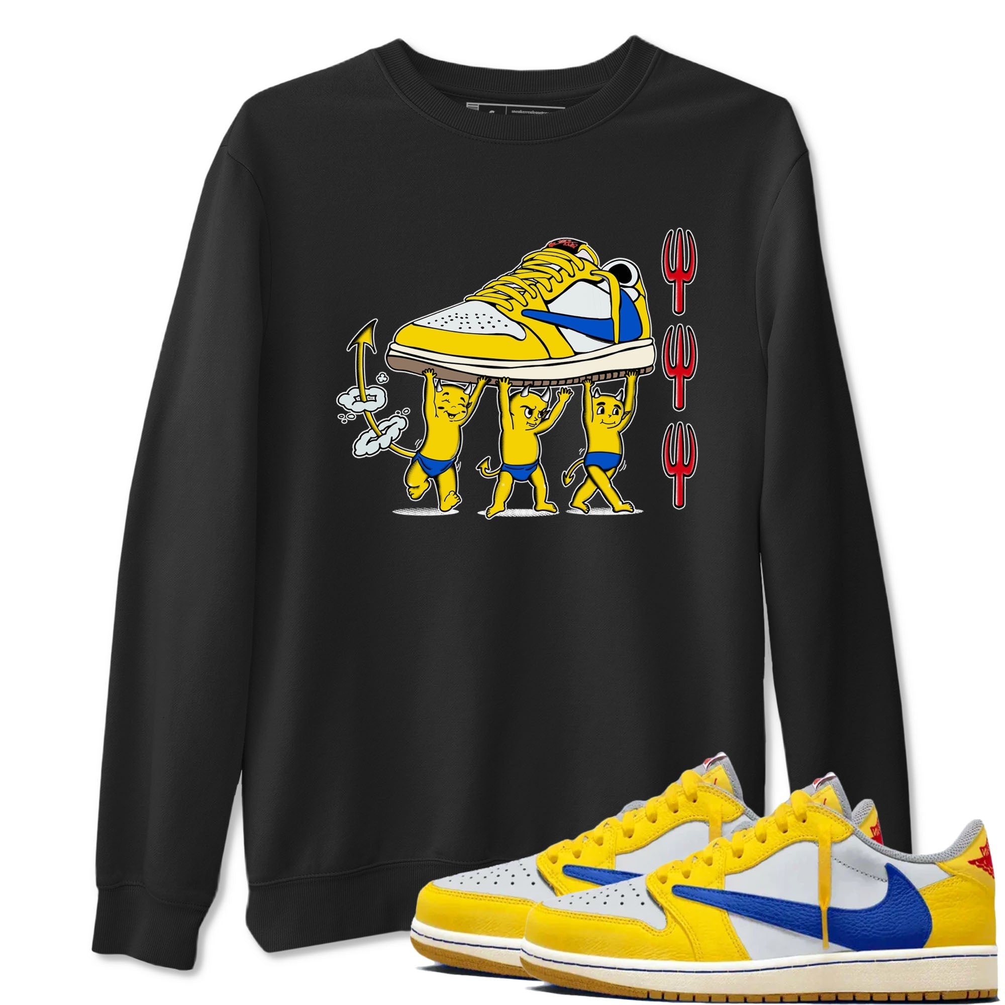 Devil Babies Sneaker Tees - Air Jordan 1 Travis Scott Canary