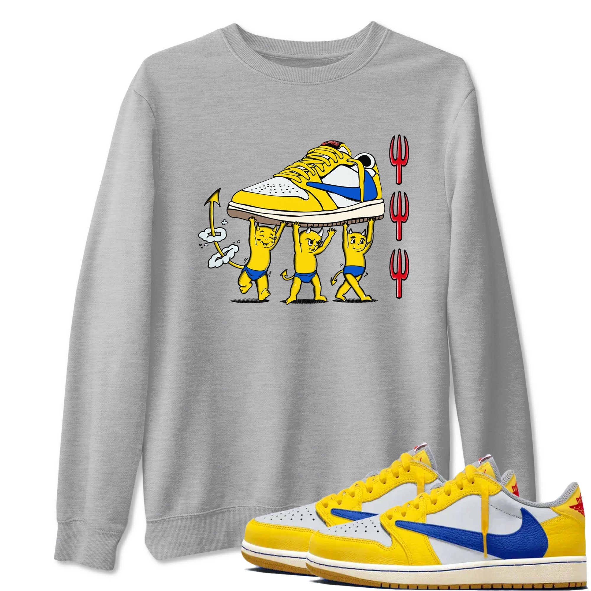 Devil Babies Sneaker Tees - Air Jordan 1 Travis Scott Canary