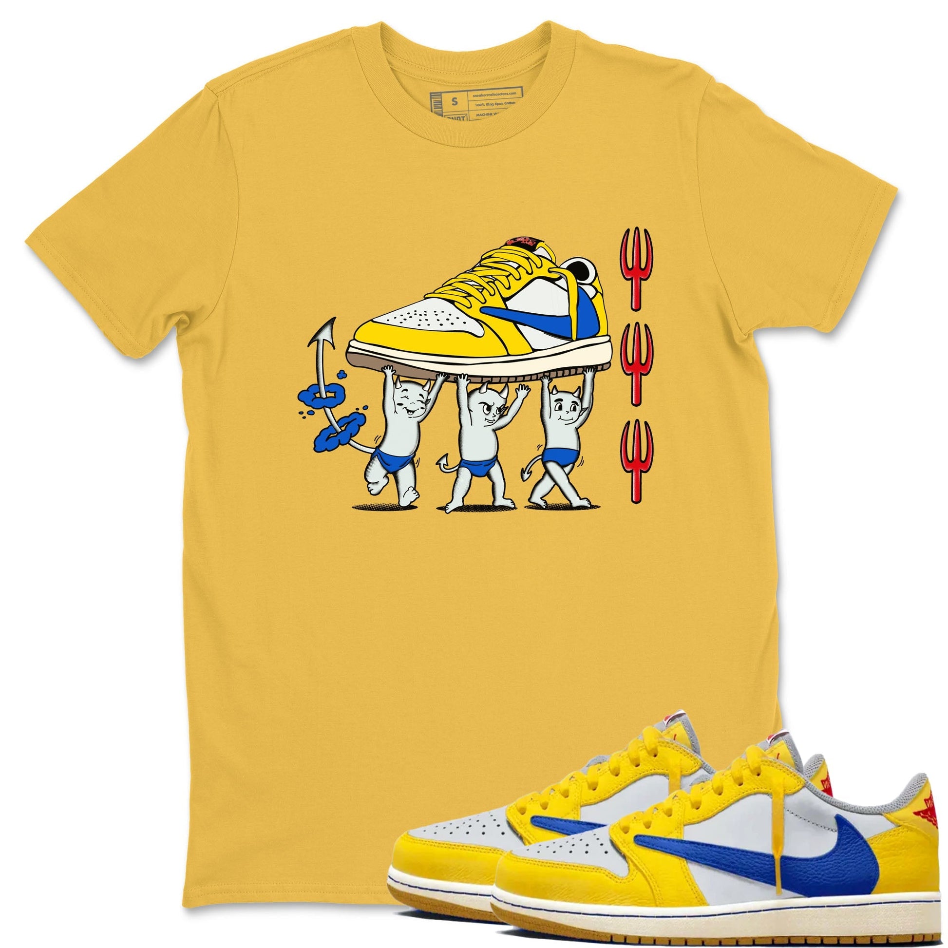 Devil Babies Sneaker Tees - Air Jordan 1 Travis Scott Canary