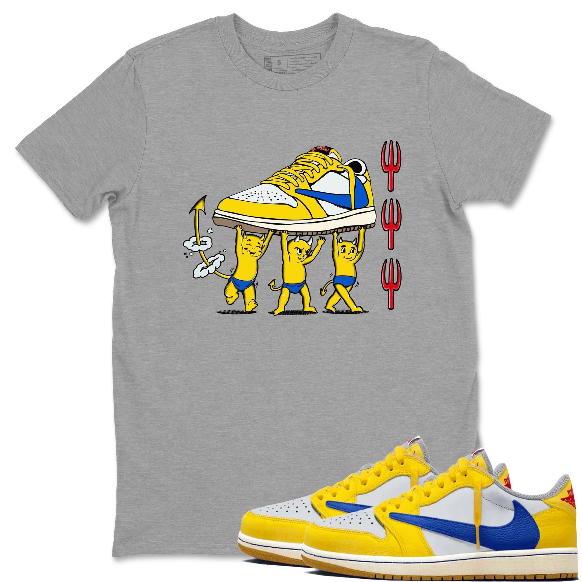 Devil Babies Sneaker Tees - Air Jordan 1 Travis Scott Canary