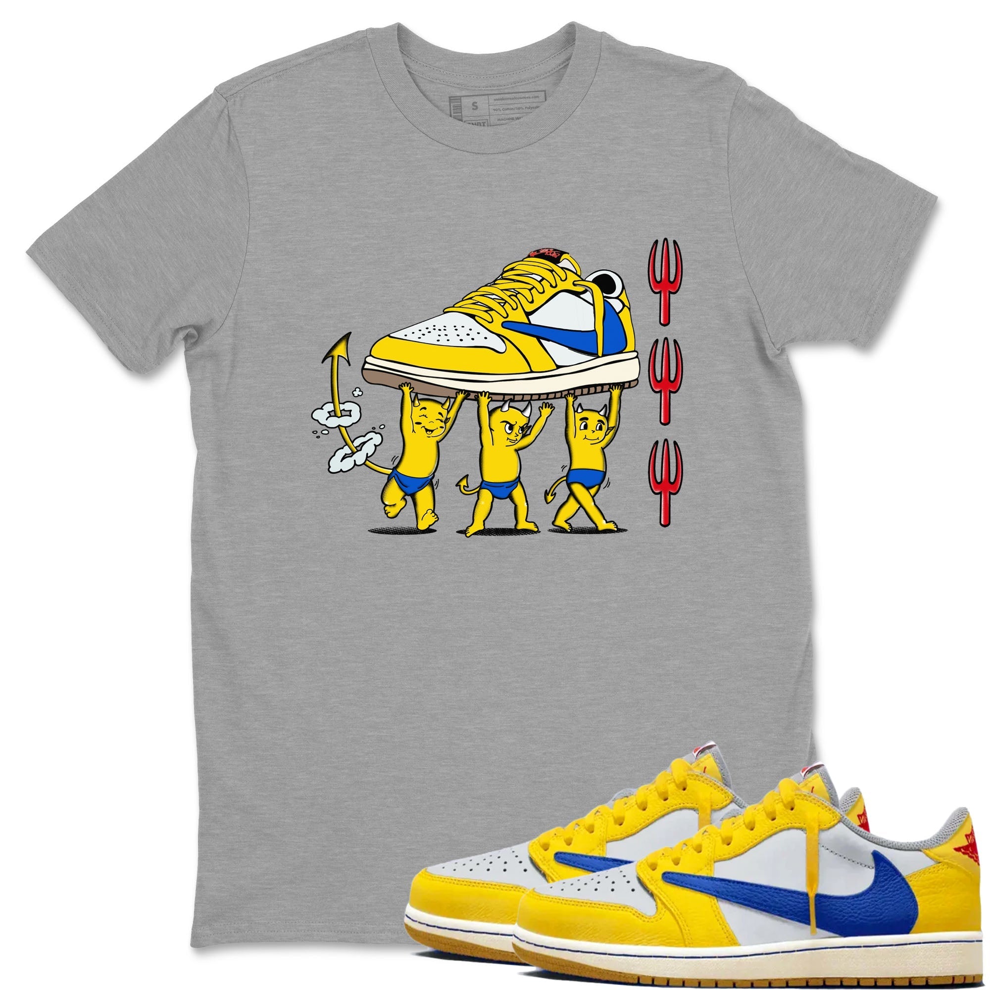 Devil Babies Sneaker Tees - Air Jordan 1 Travis Scott Canary