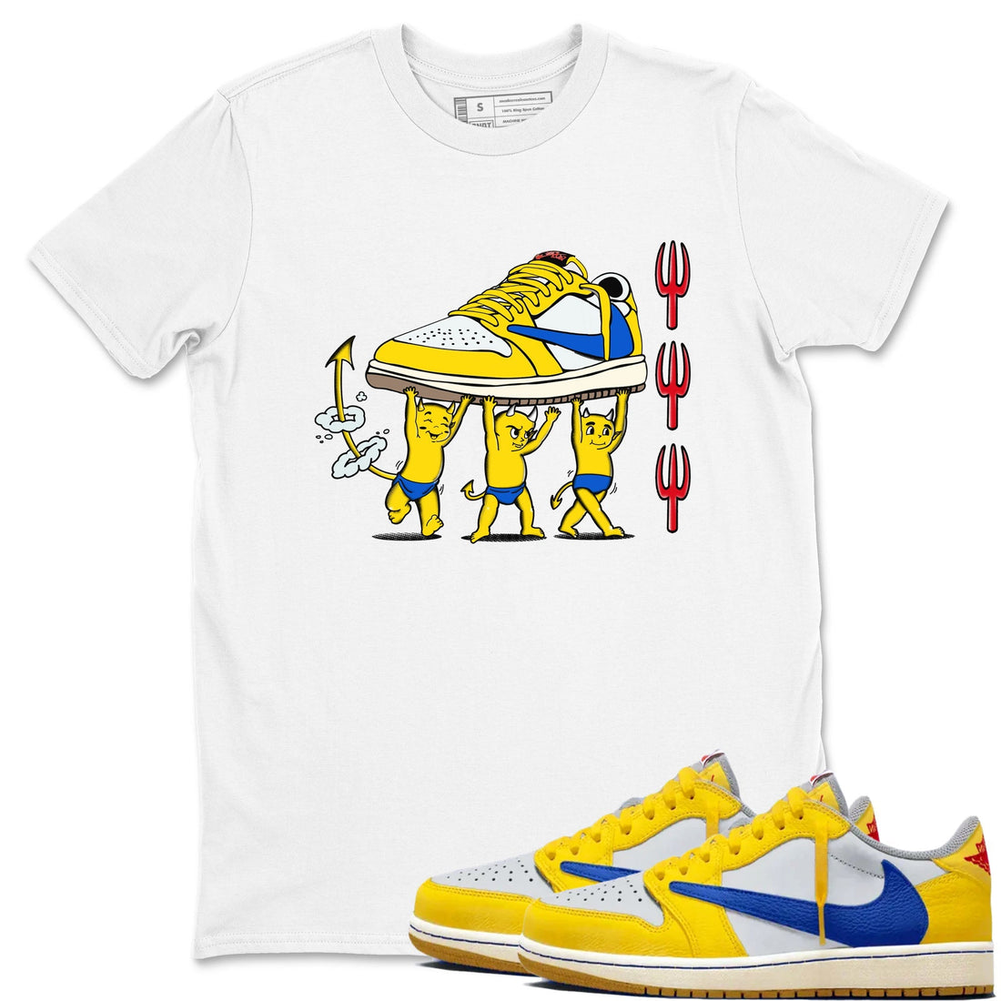 Devil Babies Sneaker Tees - Air Jordan 1 Travis Scott Canary