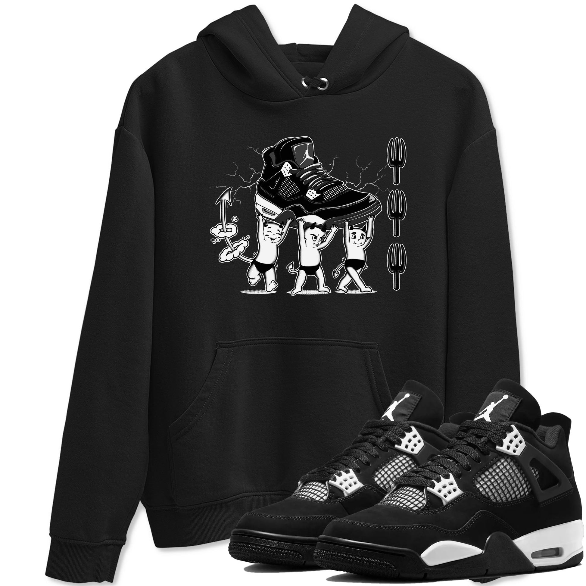 Devil Babies Sneaker Tees - Air Jordan 4 White Thunder