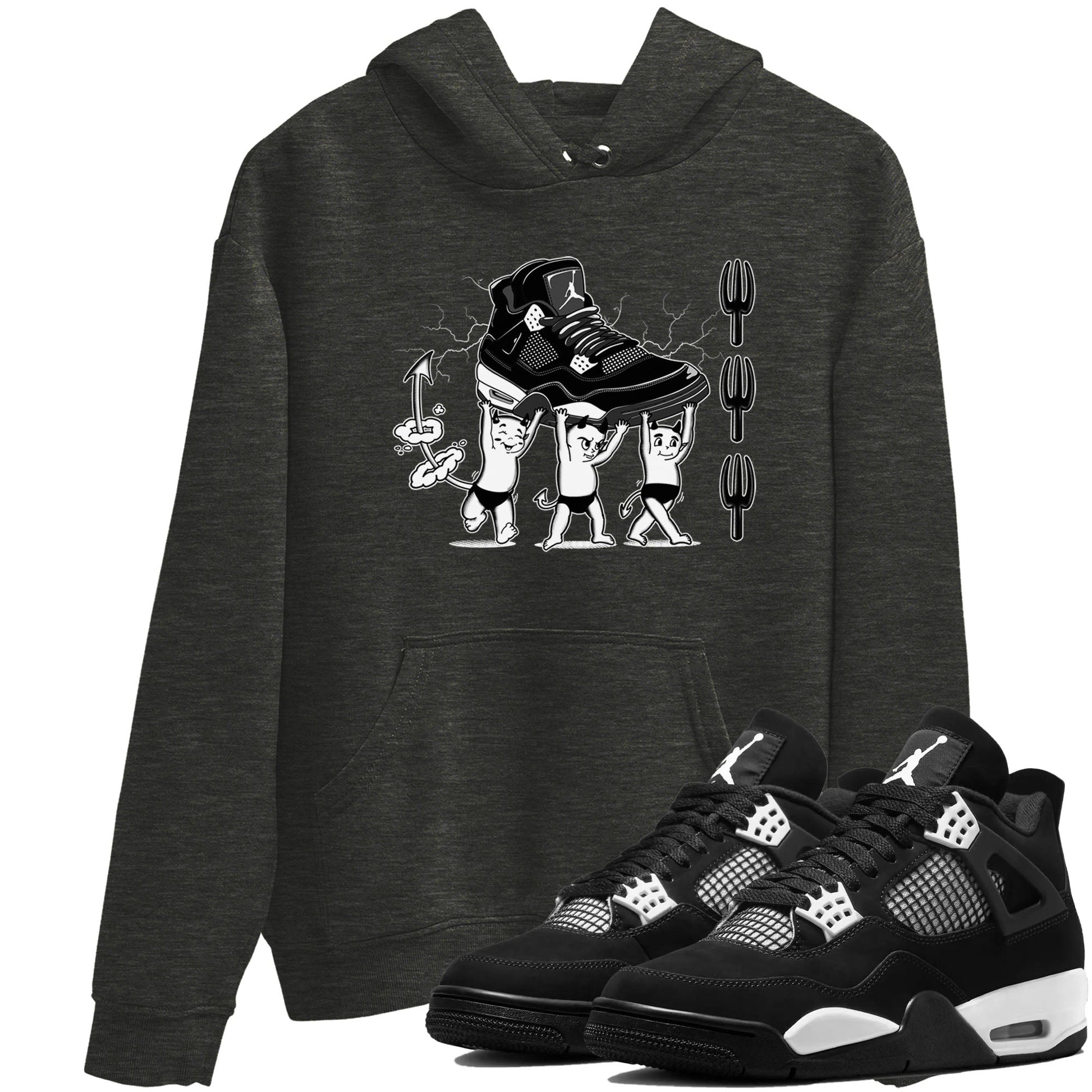 Devil Babies Sneaker Tees - Air Jordan 4 White Thunder
