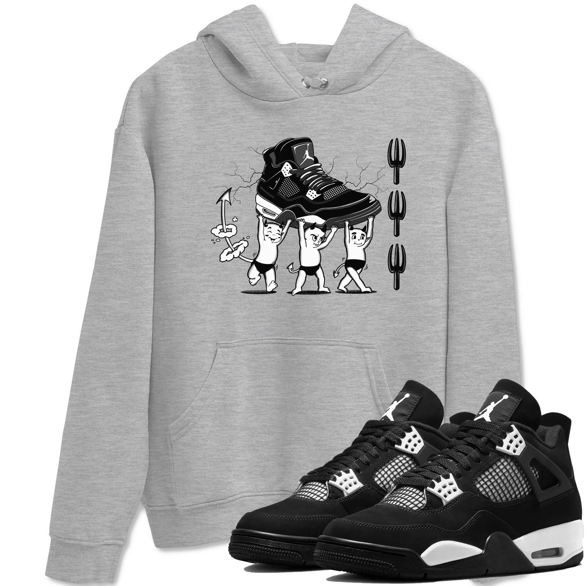 Devil Babies Sneaker Tees - Air Jordan 4 White Thunder