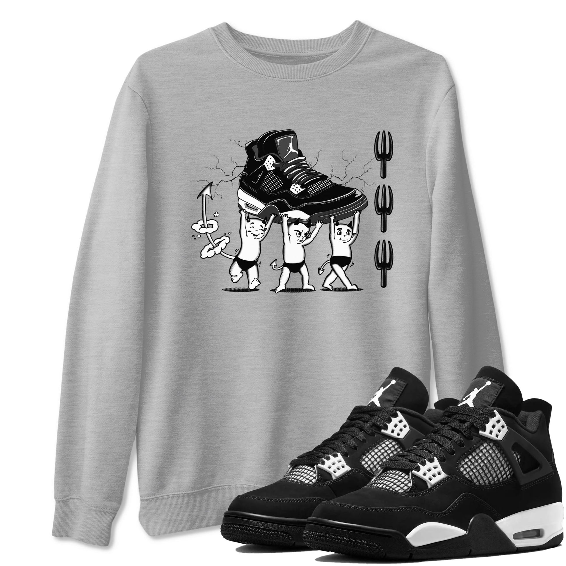 Devil Babies Sneaker Tees - Air Jordan 4 White Thunder