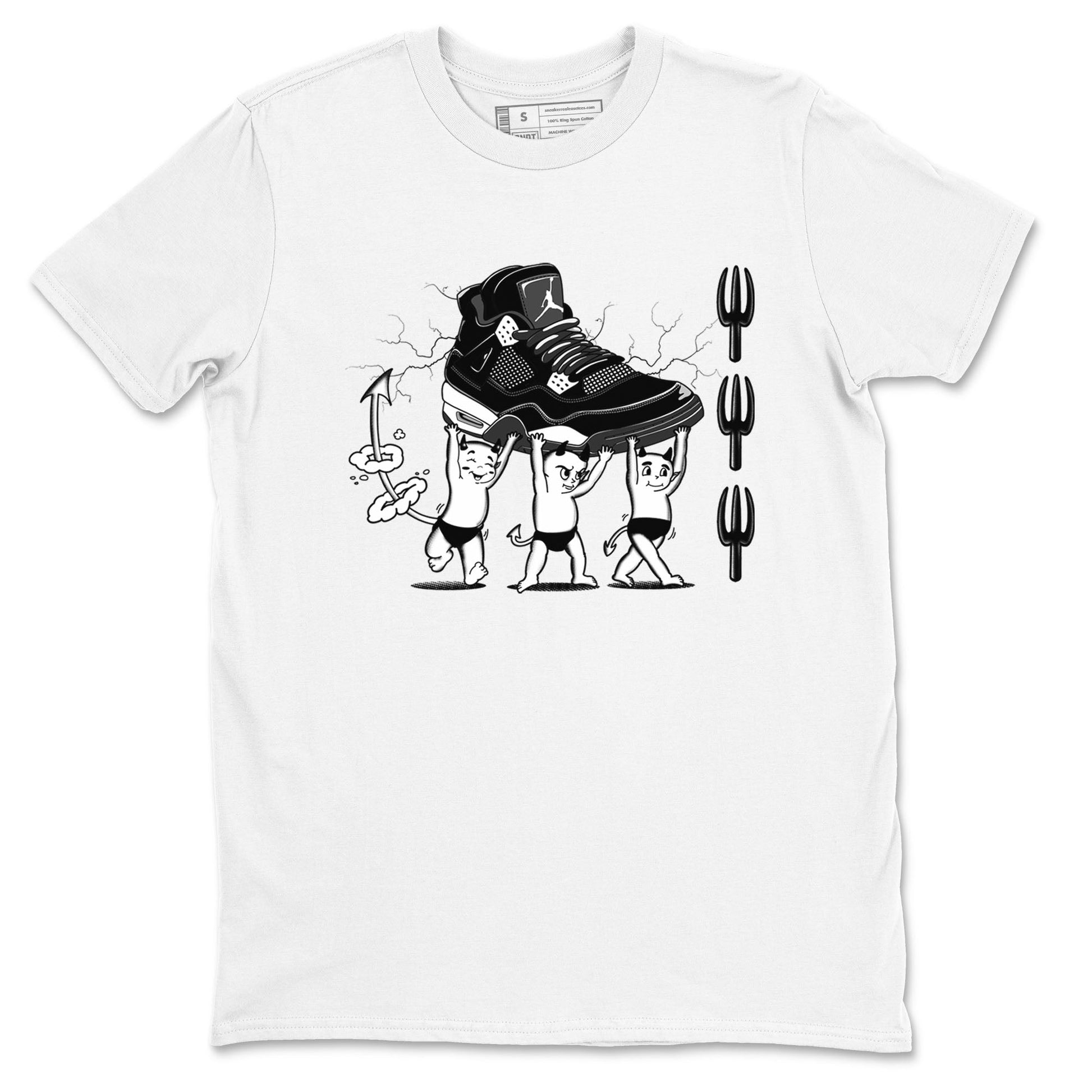 Devil Babies Sneaker Tees - Air Jordan 4 White Thunder