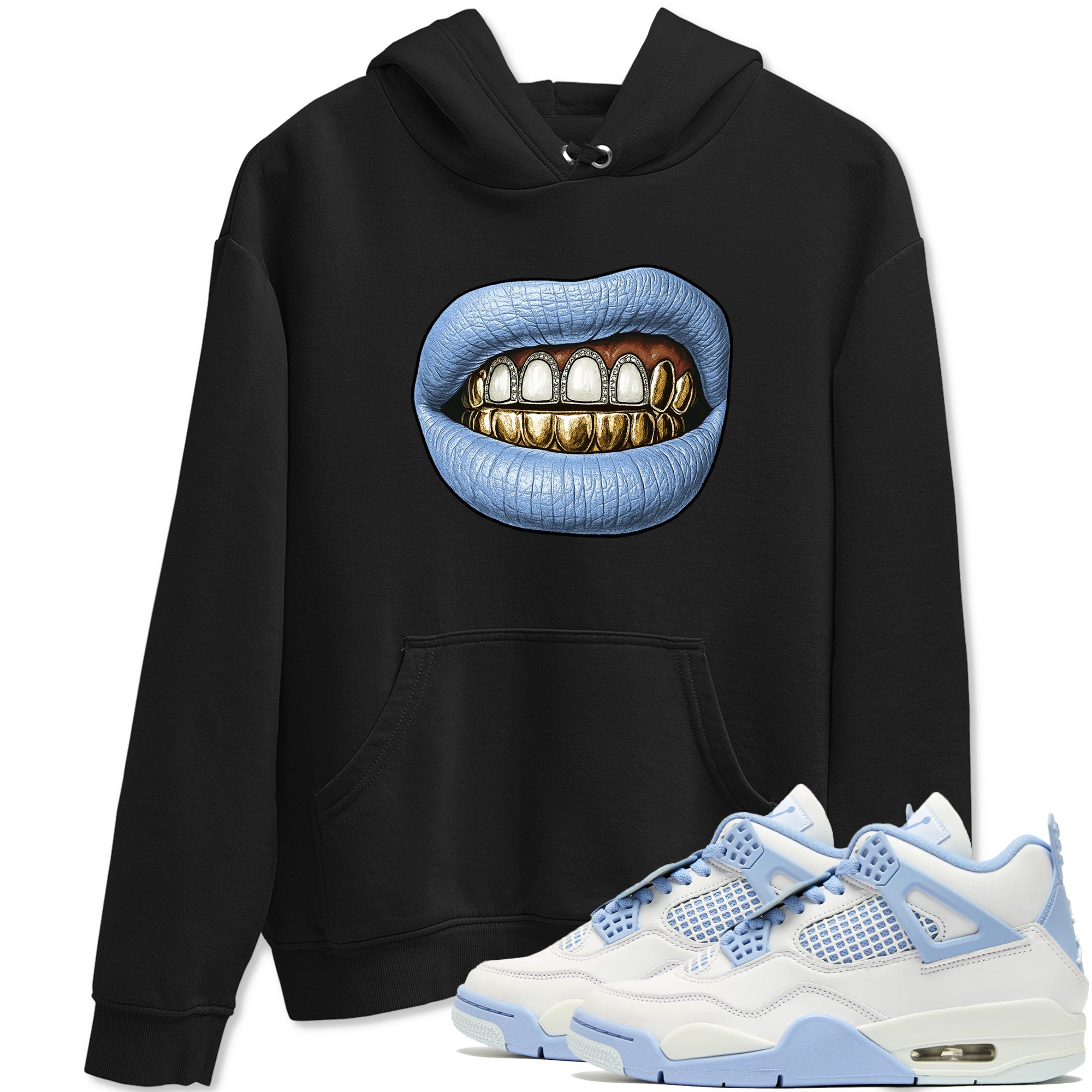 Diamond Teeth Sneaker Tees - Air Jordan 4 Forget Me Not