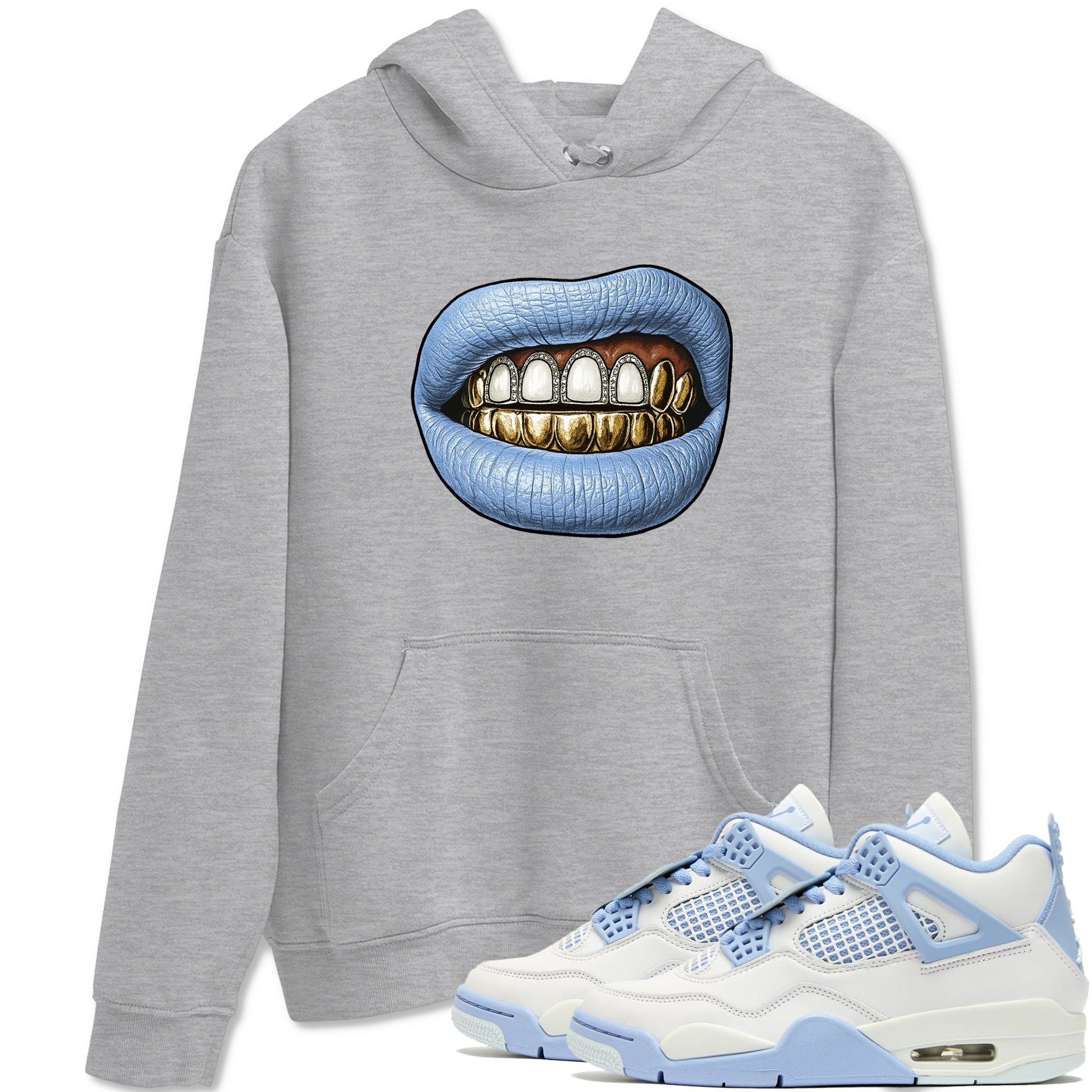 Diamond Teeth Sneaker Tees - Air Jordan 4 Forget Me Not