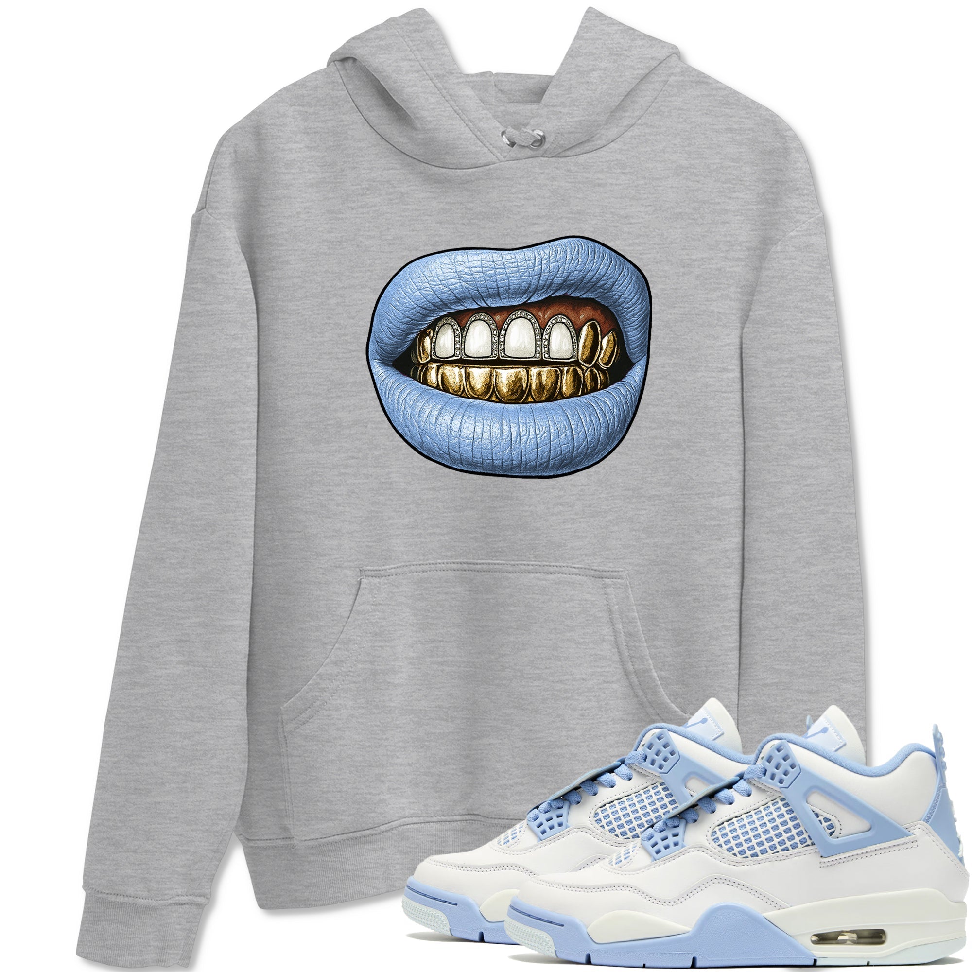 Diamond Teeth Sneaker Tees - Air Jordan 4 Forget Me Not