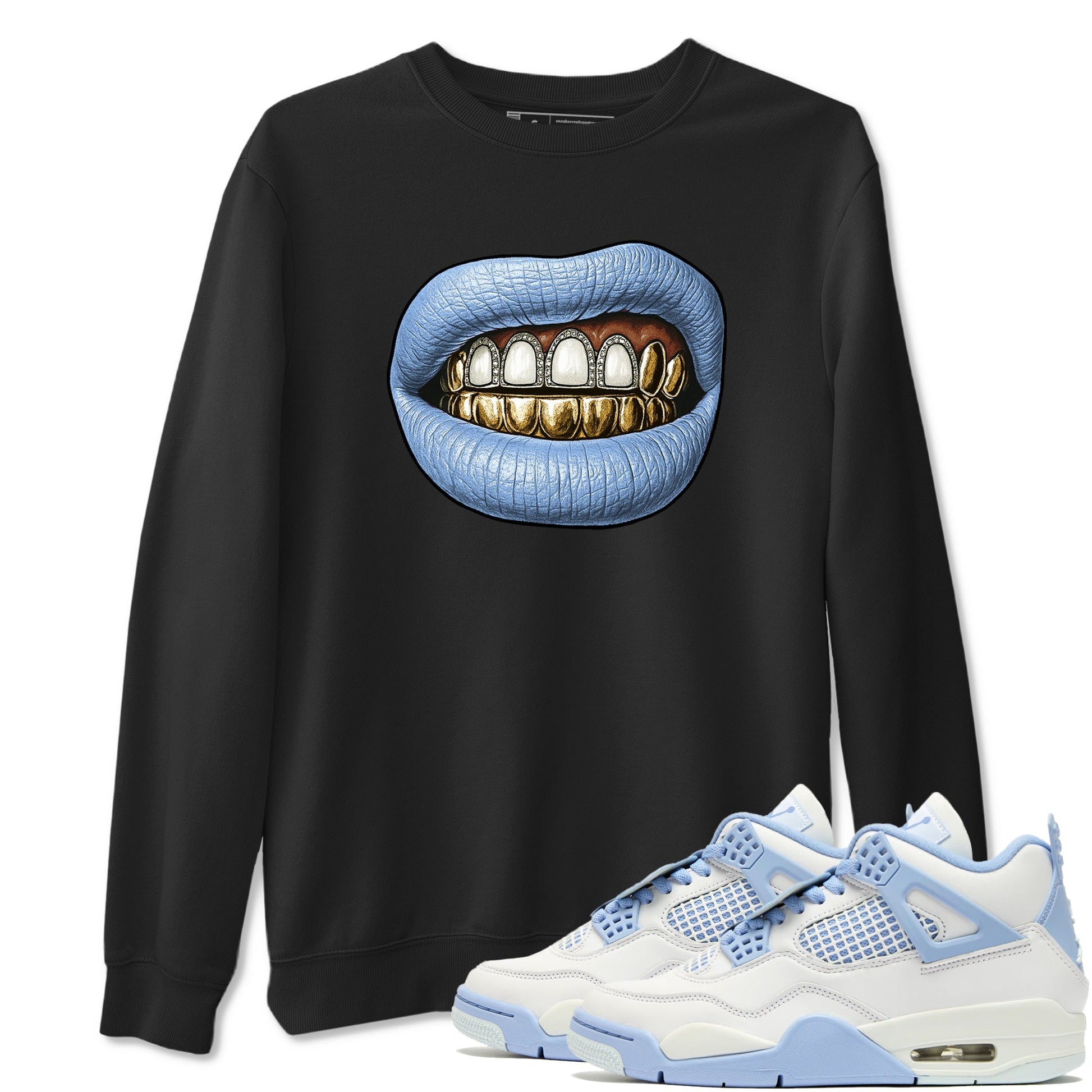 Diamond Teeth Sneaker Tees - Air Jordan 4 Forget Me Not
