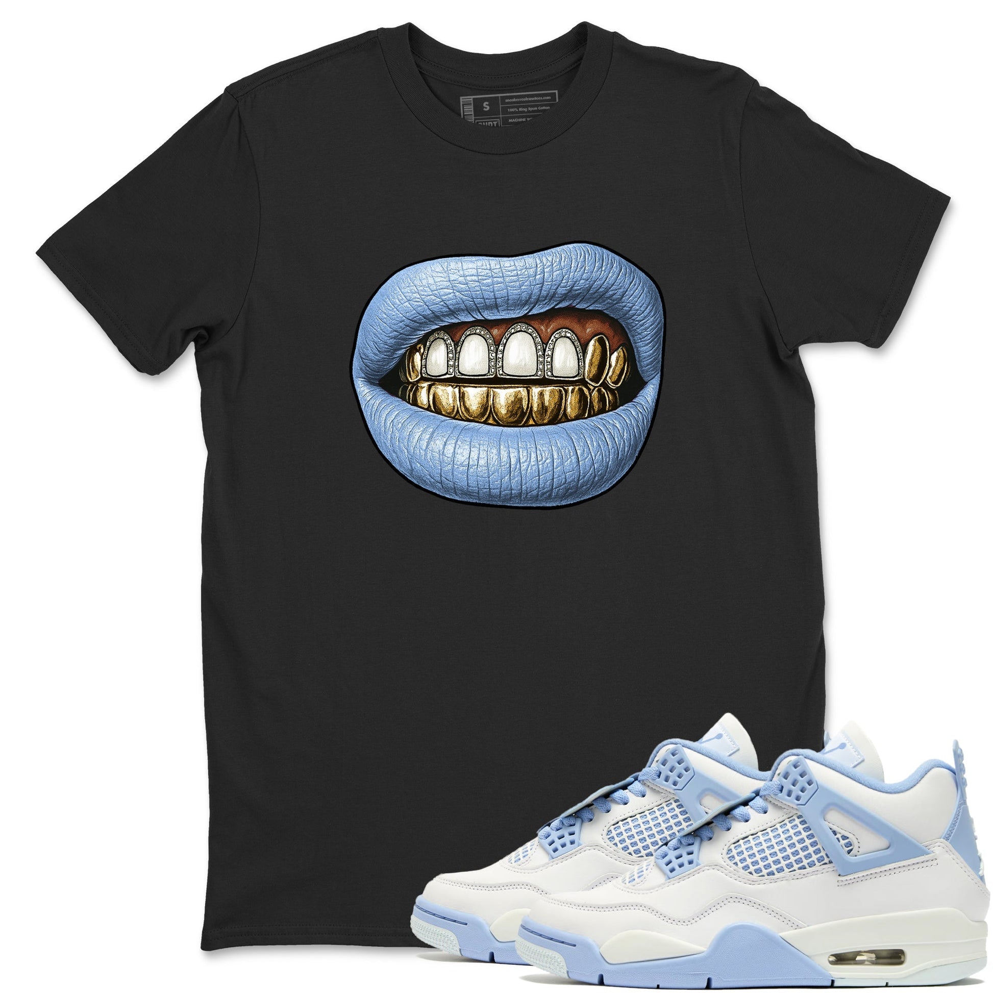 Diamond Teeth Sneaker Tees - Air Jordan 4 Forget Me Not