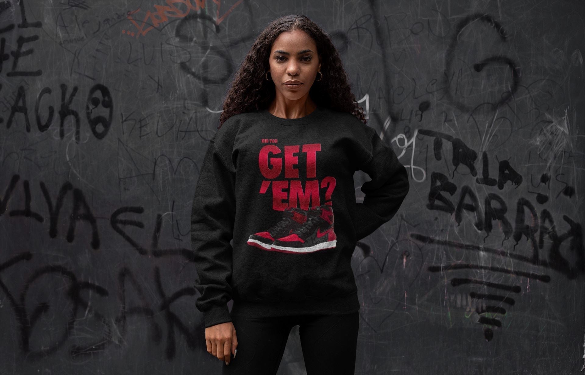 Did You Get 'Em Unisex Tops - Air Jordan 1 Bred Patent