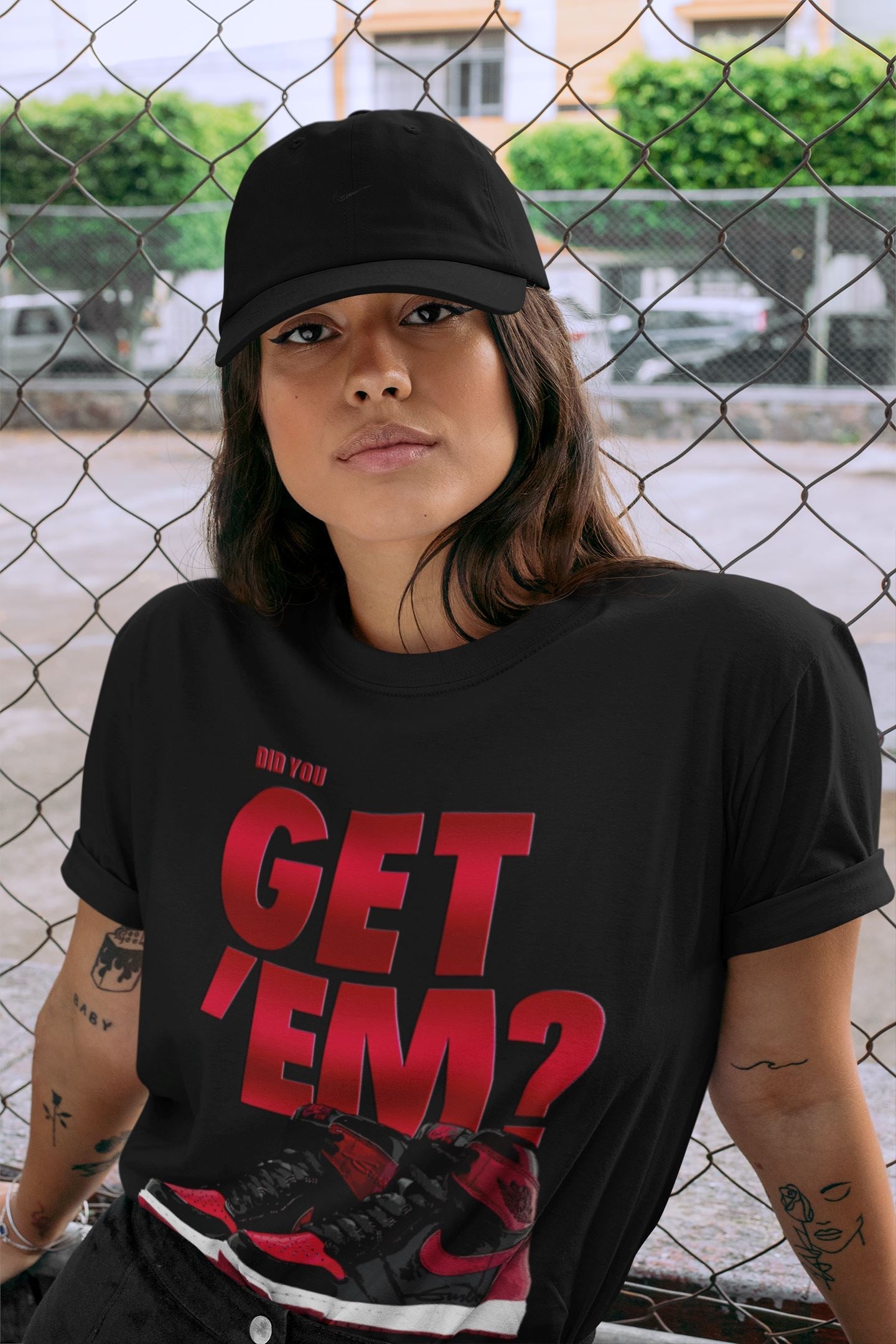 Did You Get 'Em Unisex Tops - Air Jordan 1 Bred Patent