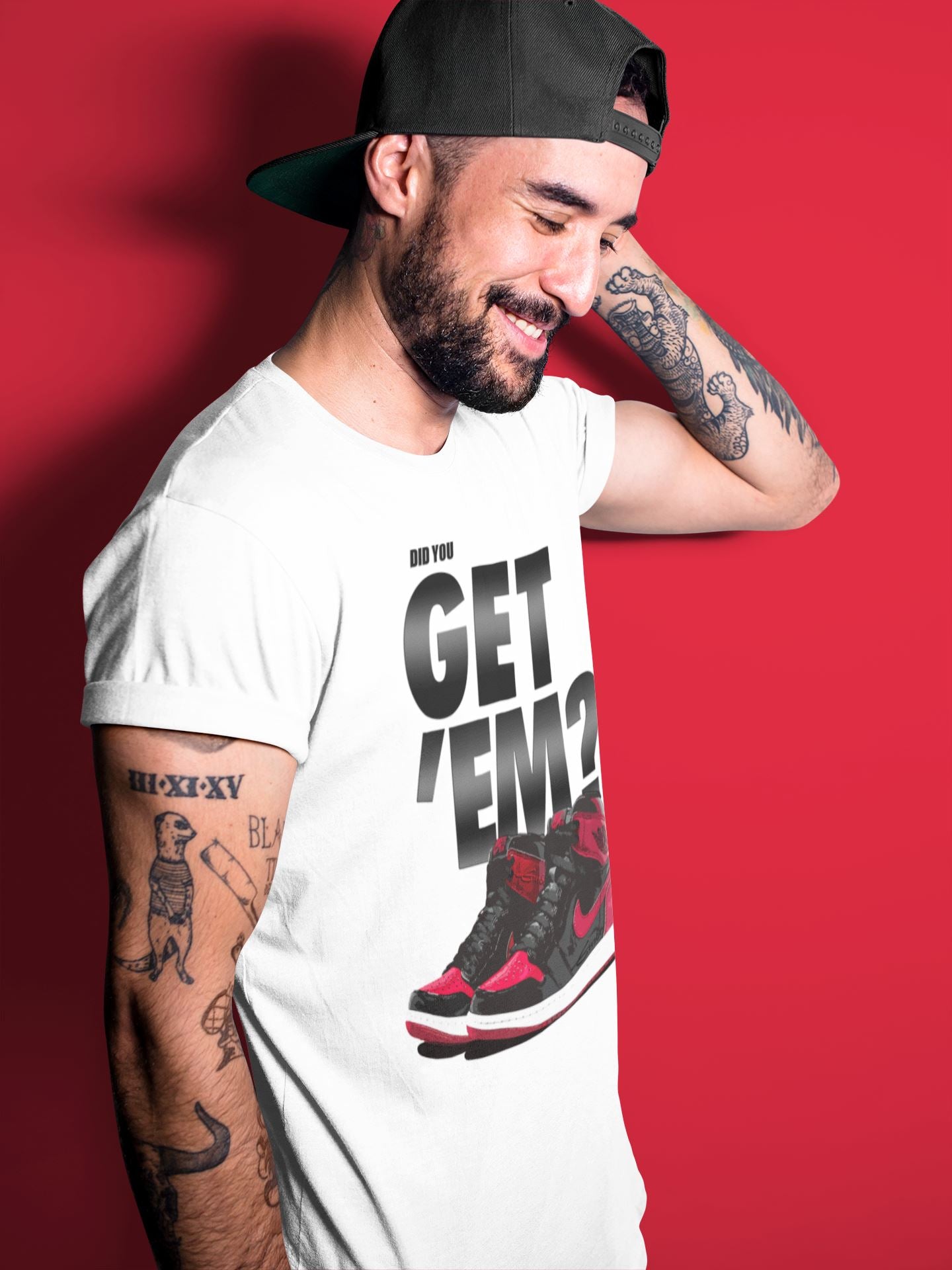 Did You Get 'Em Unisex Tops - Air Jordan 1 Bred Patent