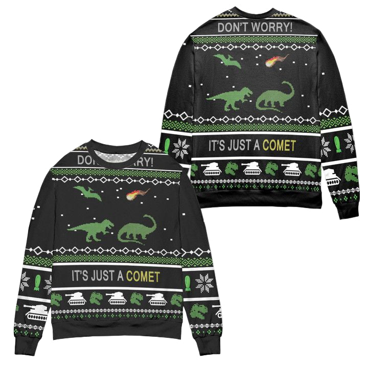 Dinosaur Its Just A Comet Ugly Christmas Sweater ? Usalast