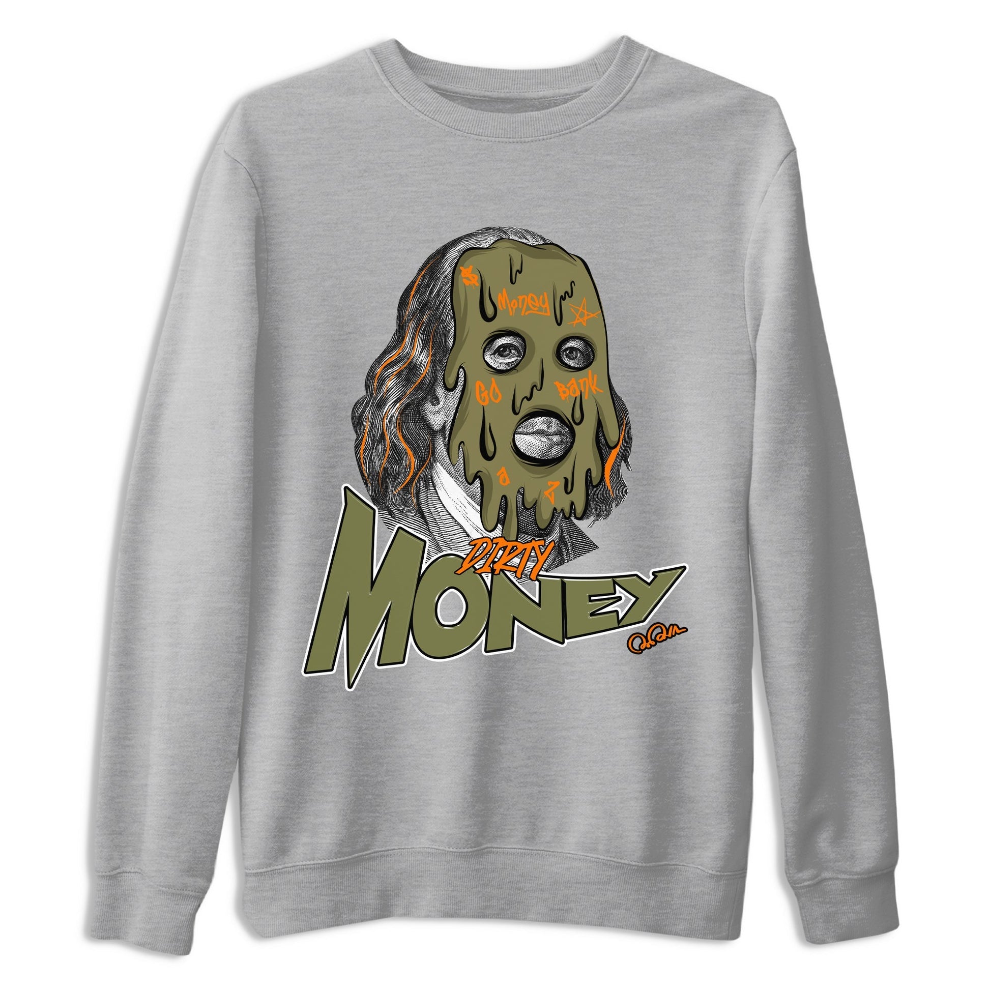 Dirty Money Sneaker Tees - Air Jordan 5 Olive