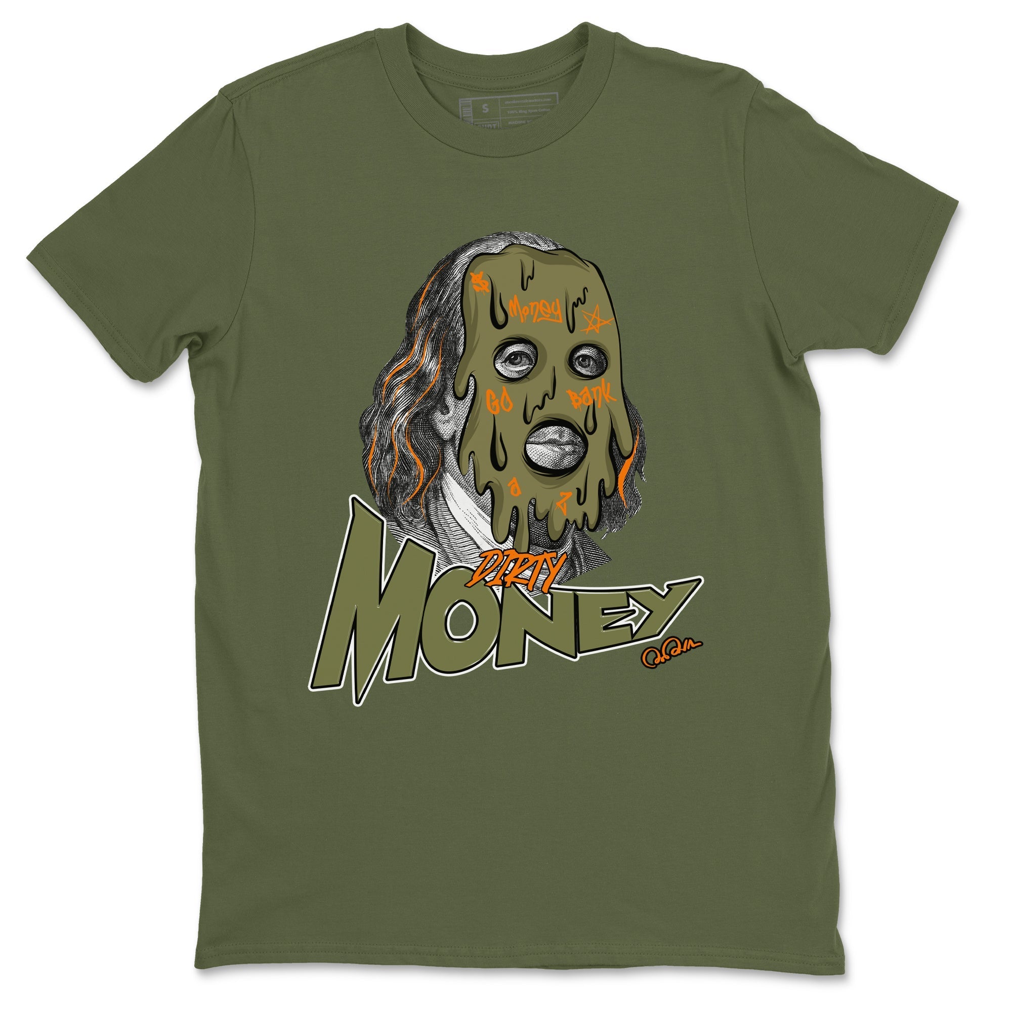 Dirty Money Sneaker Tees - Air Jordan 5 Olive