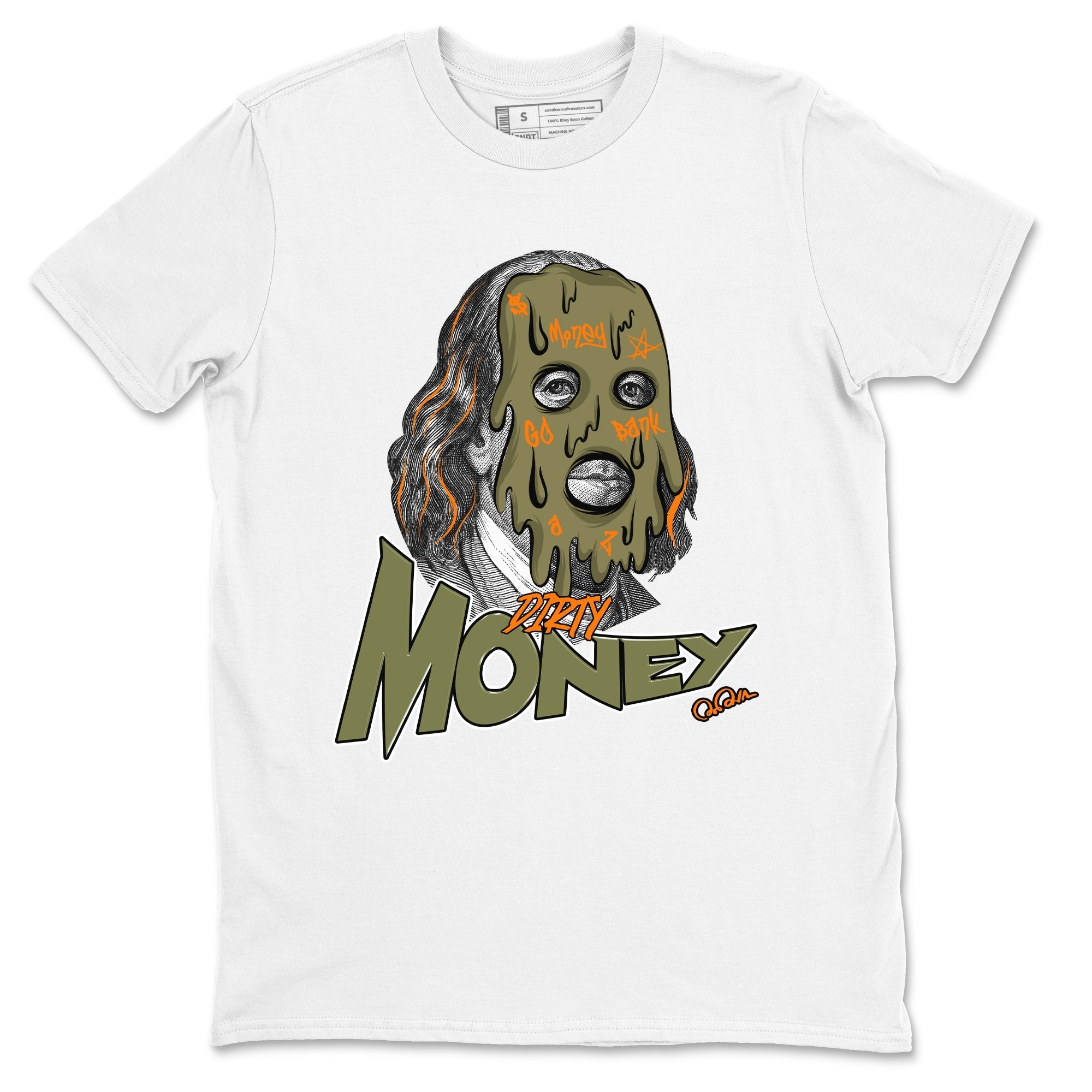 Dirty Money Sneaker Tees - Air Jordan 5 Olive