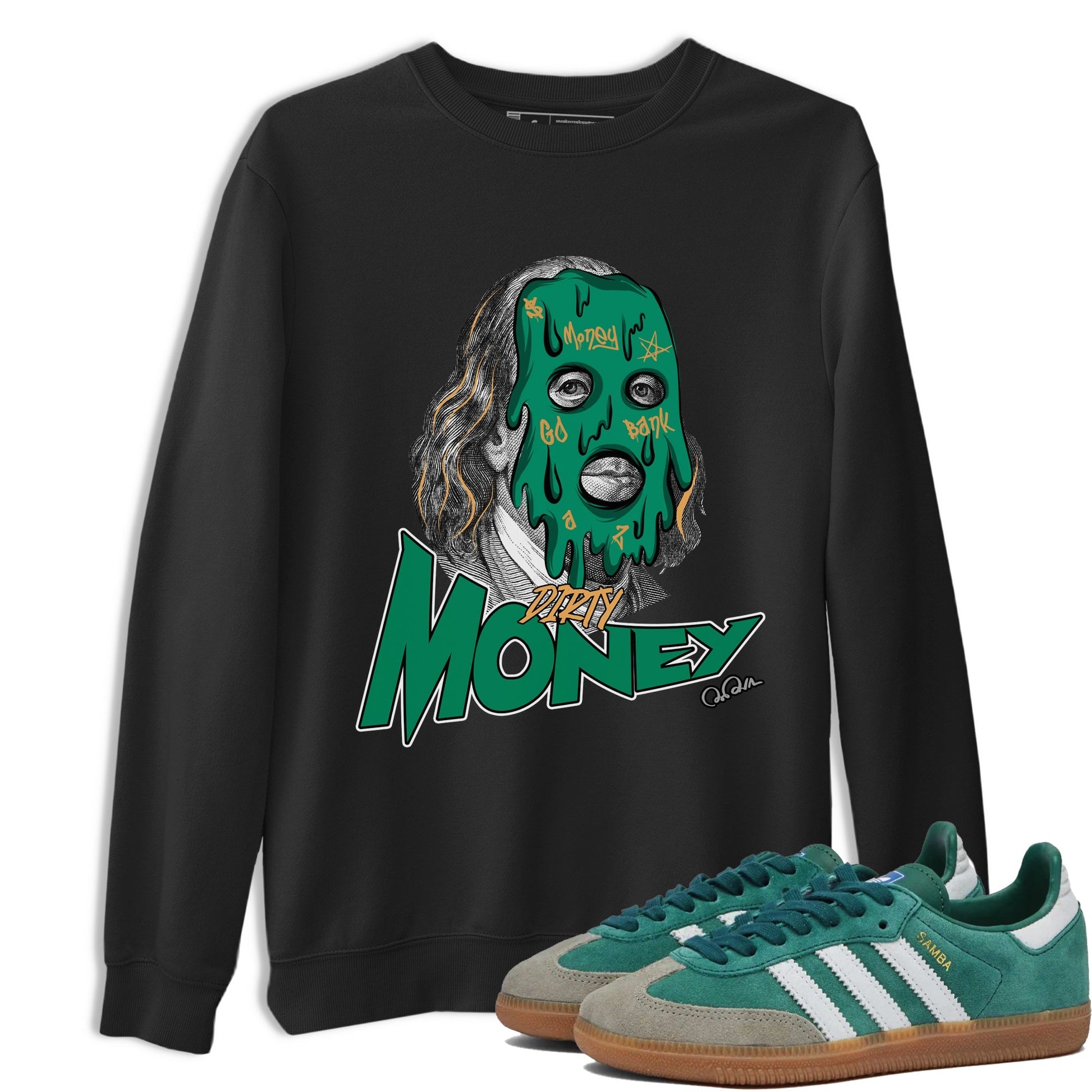Dirty Money Sneaker Tee - Samba Collegiate Green Gum