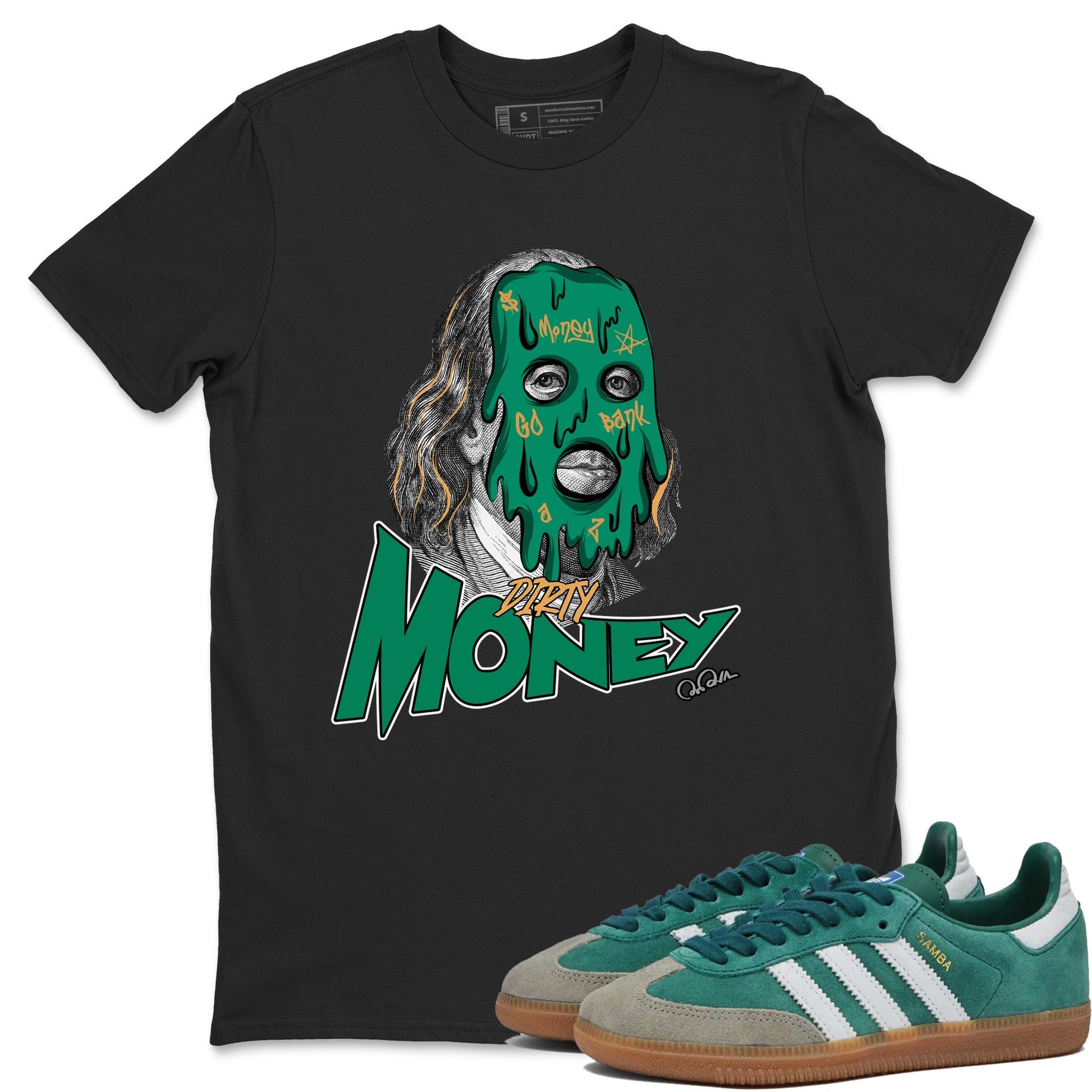 Dirty Money Sneaker Tee - Samba Collegiate Green Gum