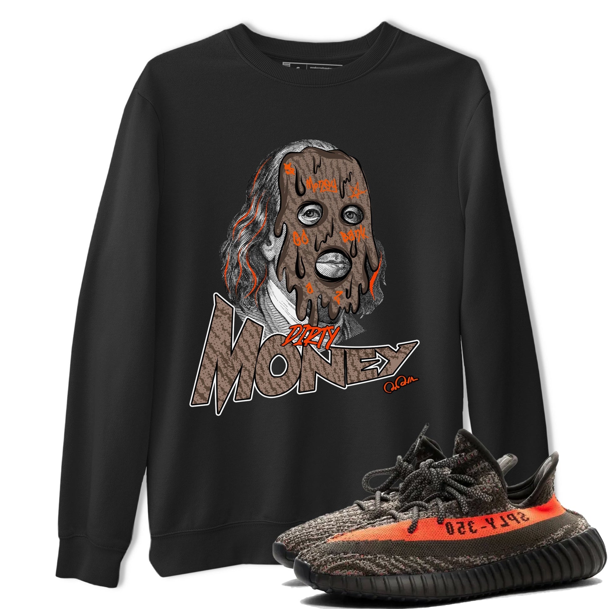 Dirty Money Sneaker Tee - Yeezy 350 Carbon Beluga