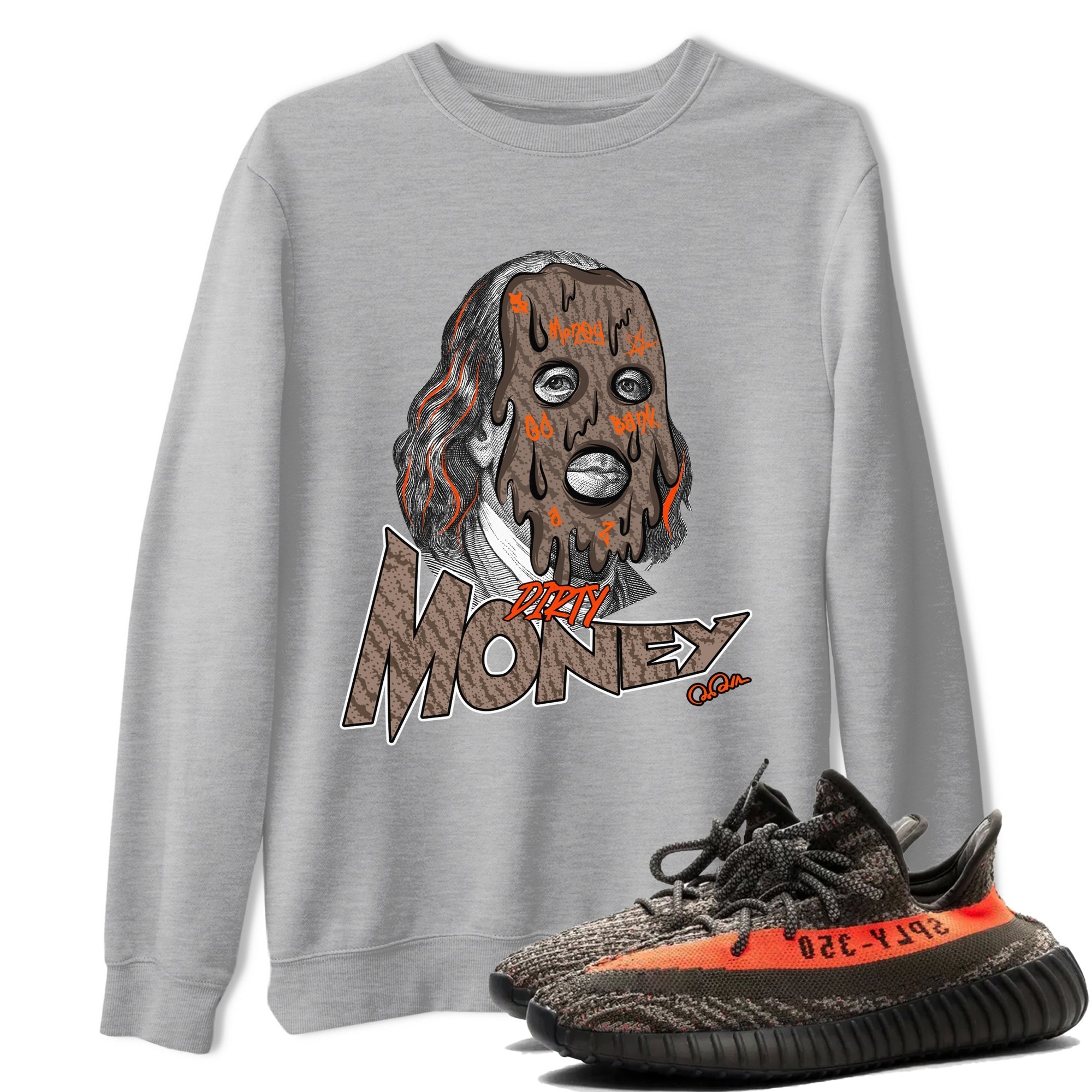 Dirty Money Sneaker Tee - Yeezy 350 Carbon Beluga