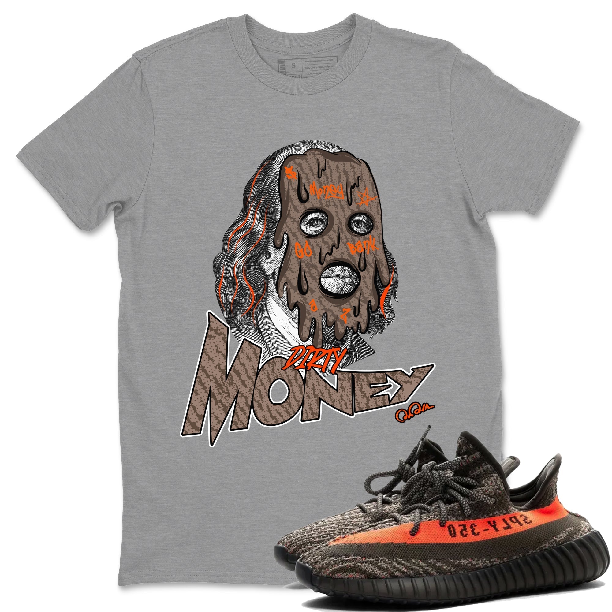 Dirty Money Sneaker Tee - Yeezy 350 Carbon Beluga