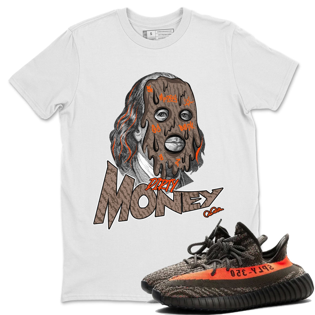 Dirty Money Sneaker Tee - Yeezy 350 Carbon Beluga