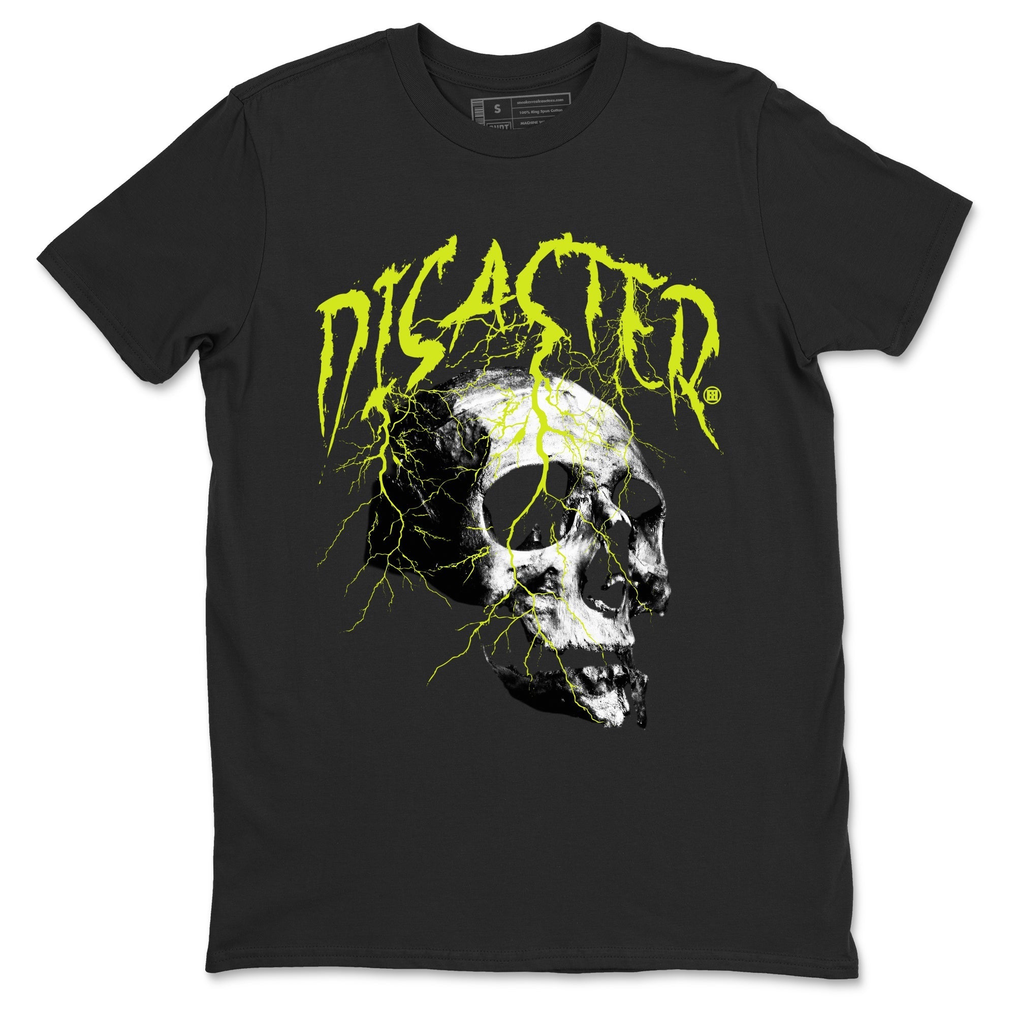 Disaster Skull Sneaker Tees - Air Foamposite One Black Volt
