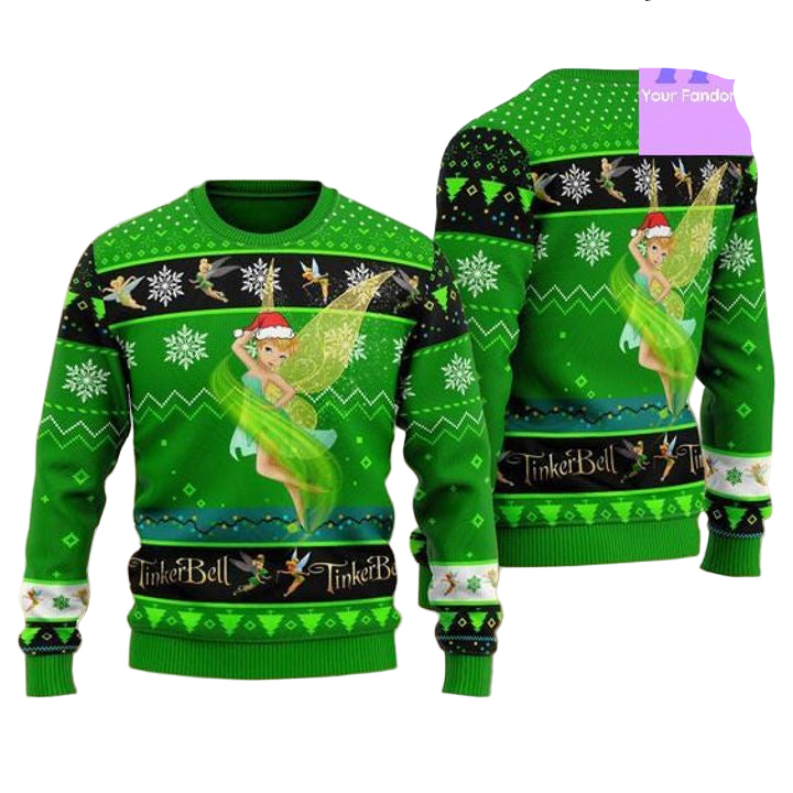Disney Tinkerbell Tinker Bell Fairy Tinker Bell Light 3d Ugly Christmas Sweater ? Usalast
