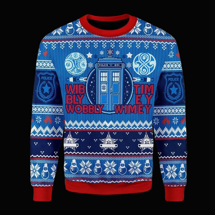 Doctor Who Wibbly Wobbly Timey Wimey Ugly Christmas Sweater 2022 ? Usalast