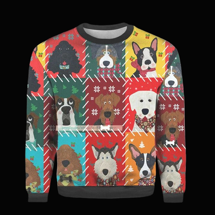 Dog Face Christmas Ugly 3D Sweater ? Usalast