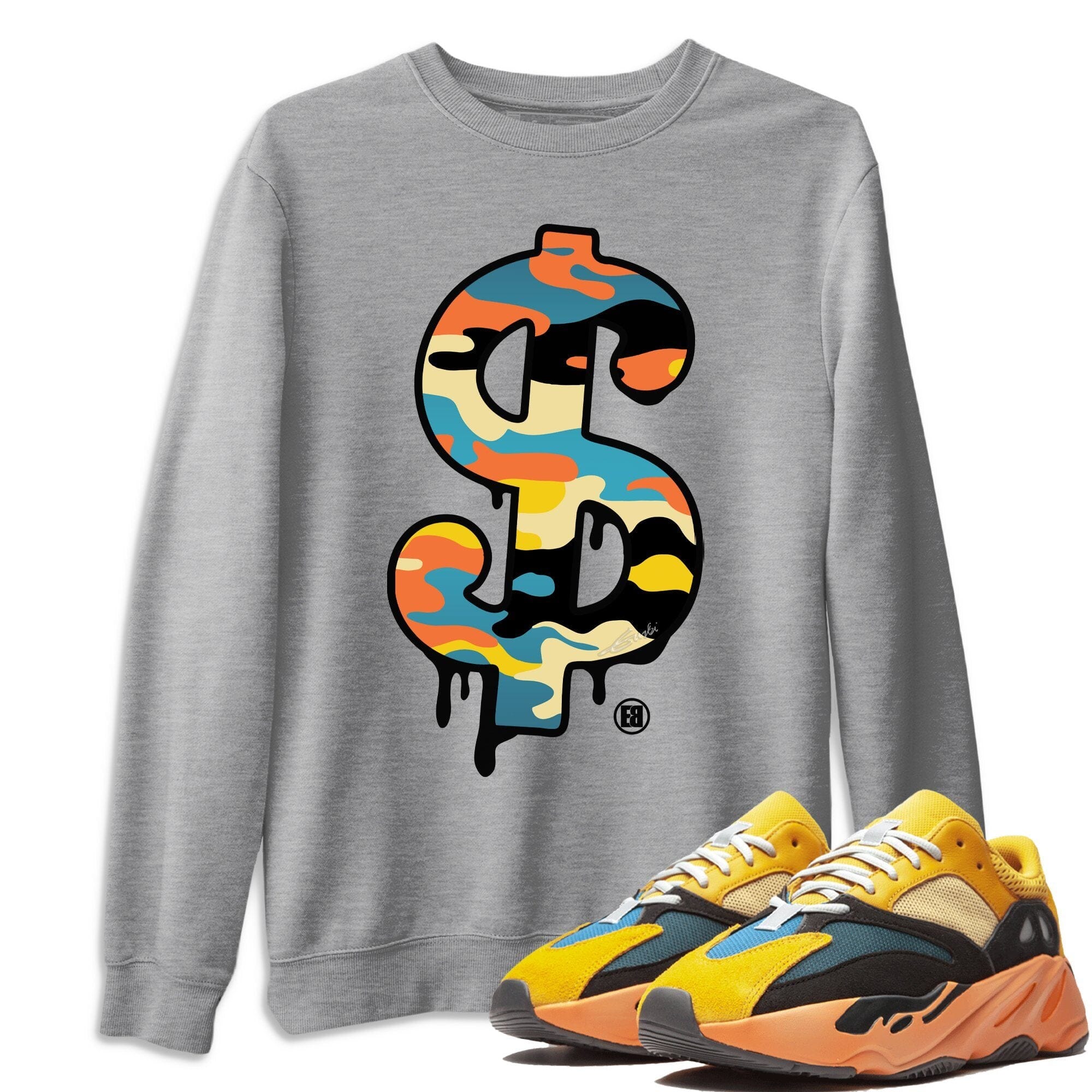 Dollar Camo Unisex Tops - Yeezy 700 Sun