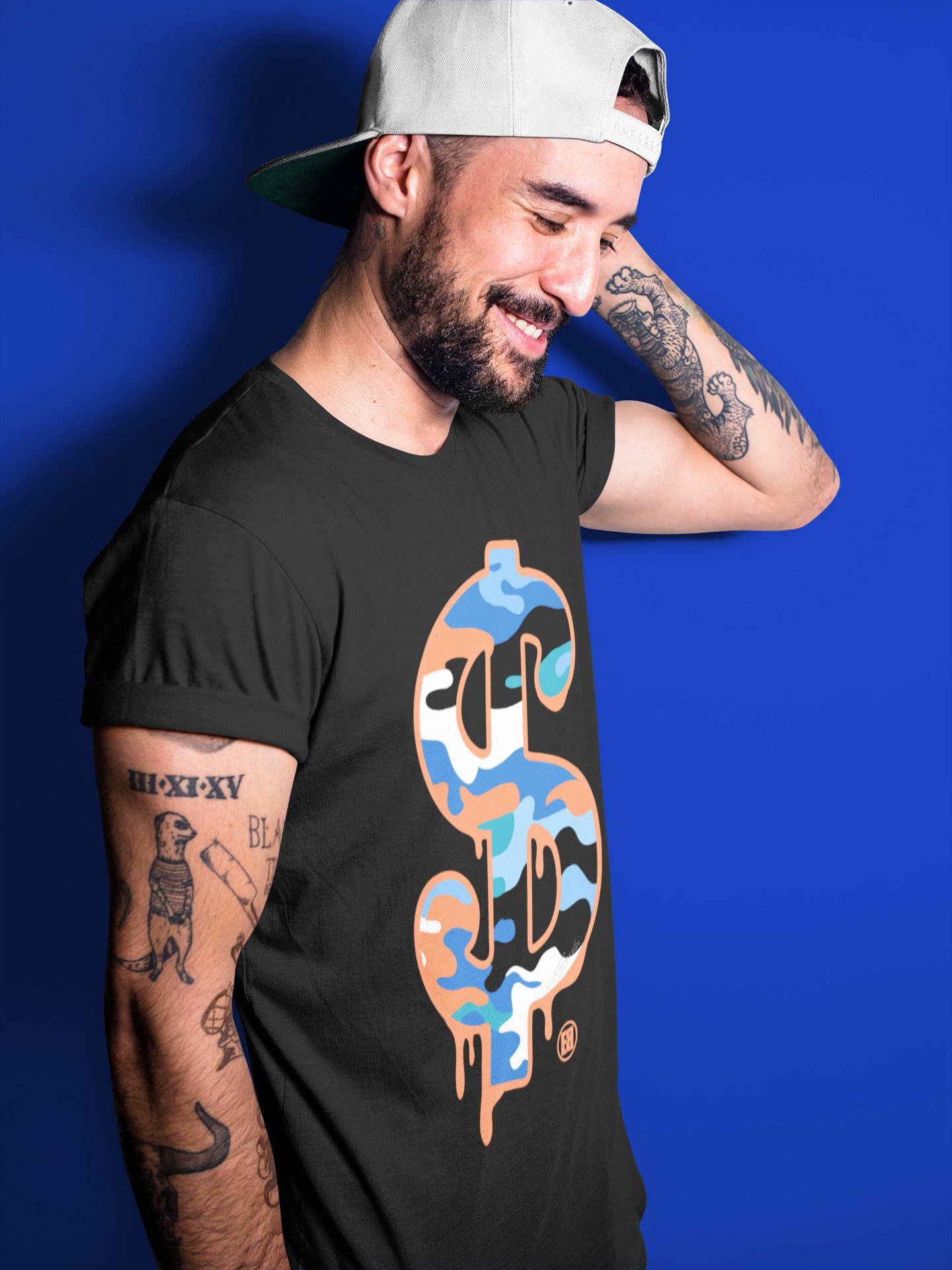 Dollar Camo Unisex Tops - Yeezy 700 Bright Blue