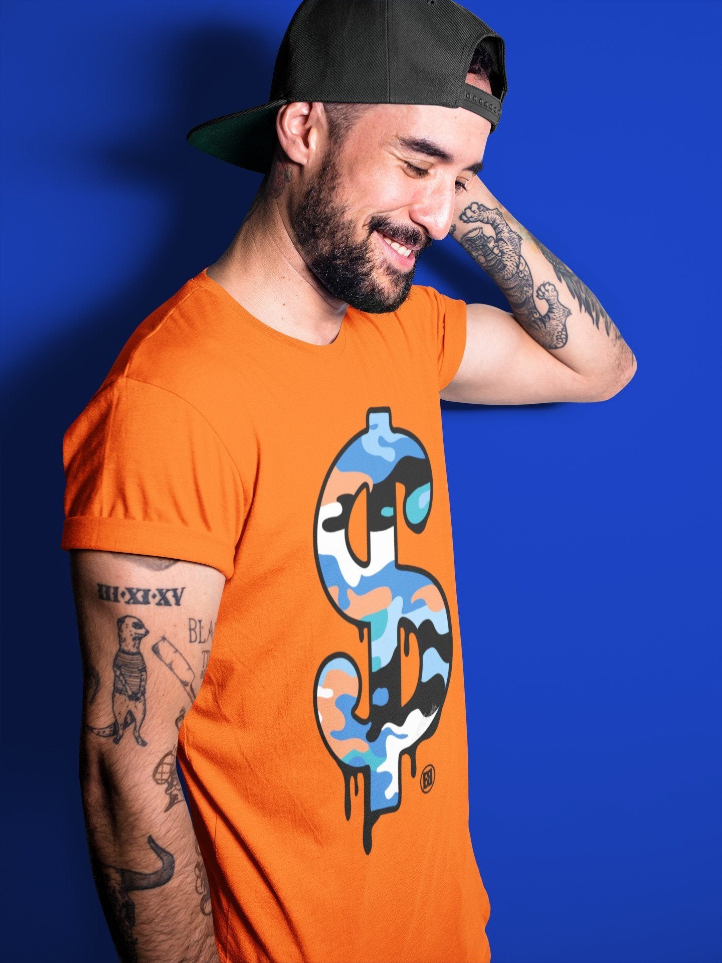 Dollar Camo Unisex Tops - Yeezy 700 Bright Blue