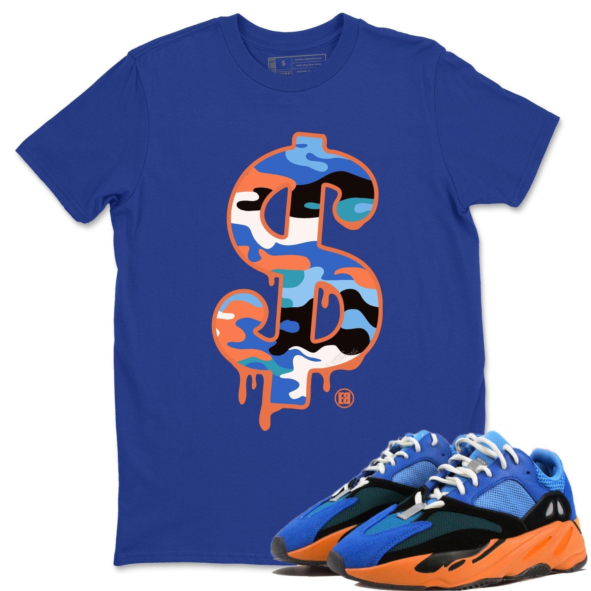 Dollar Camo Unisex Tops - Yeezy 700 Bright Blue