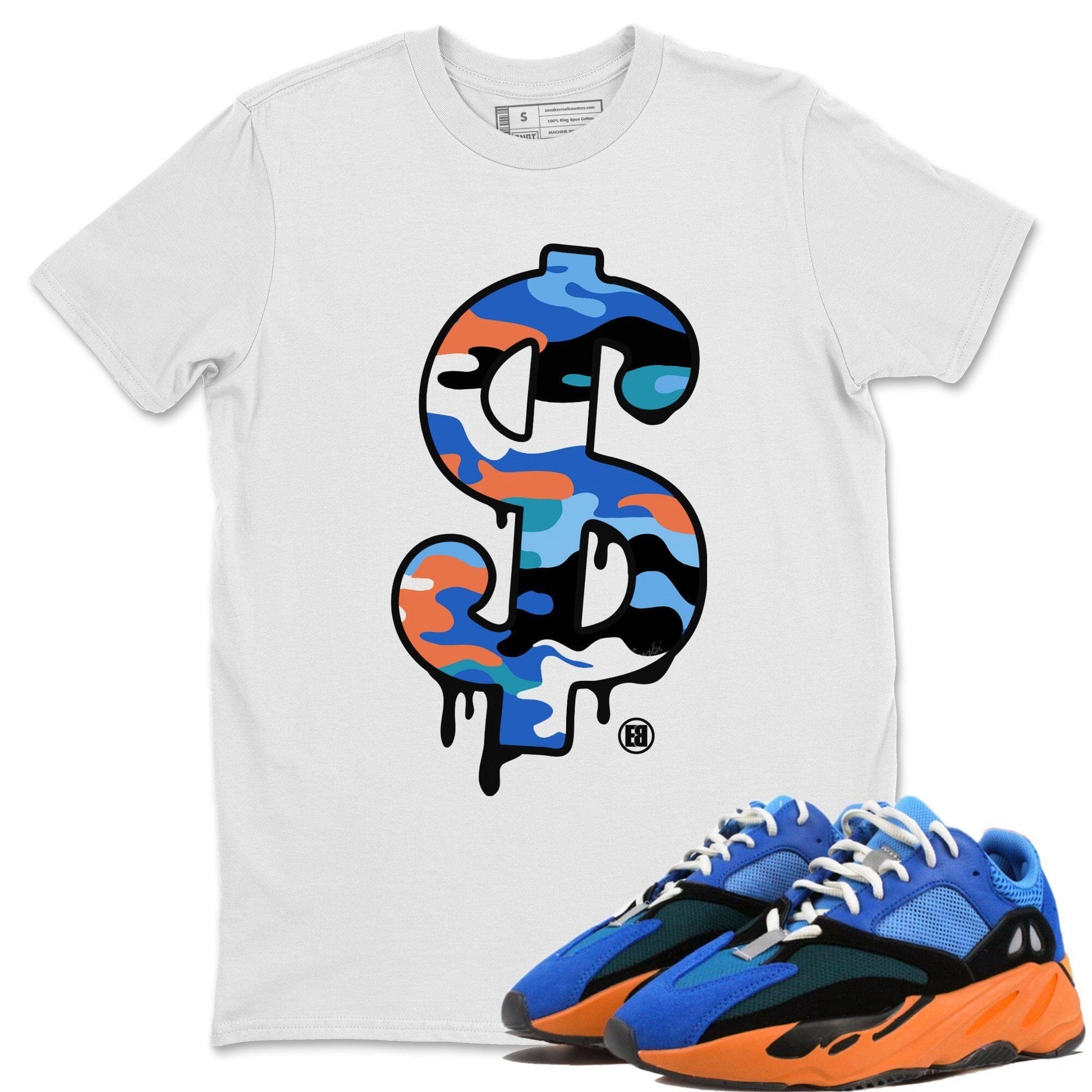 Dollar Camo Unisex Tops - Yeezy 700 Bright Blue