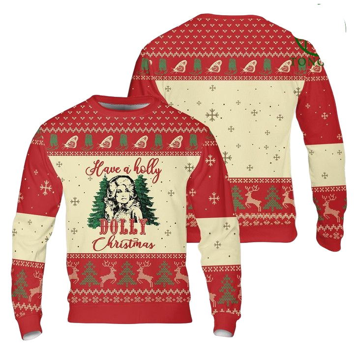 Dolly Parton Christmas Have A Holly Ugly Sweater Red ? Usalast